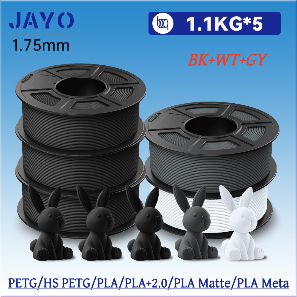 Filament 1.75 - JAYO 5 Rolls 3D Printer PLA/PETG/PLA+/PLA