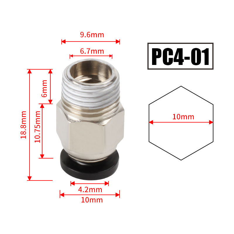 10pcs/lot PC4-M10 Pneumatic Co - đánh giá và giá Filament 1.75