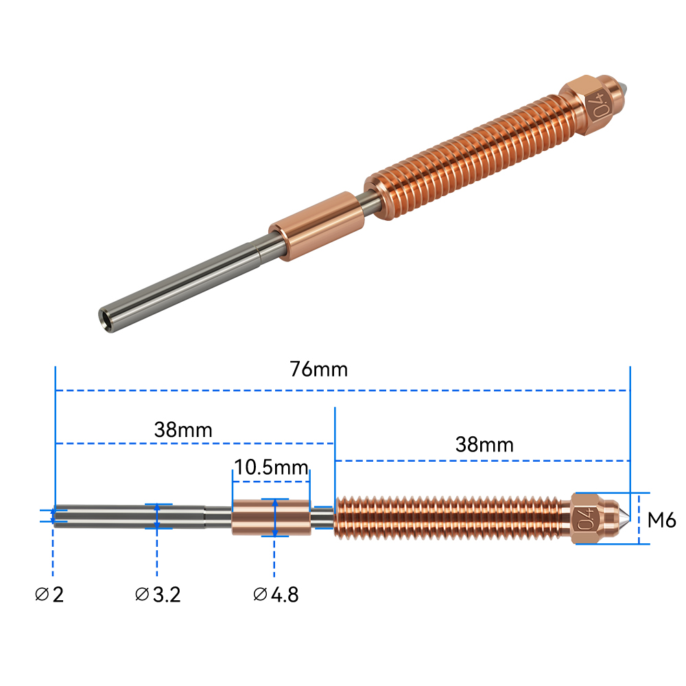 Unicorn Hardened Steel Nozzle  - đánh giá và giá Hotend 0.4Mm