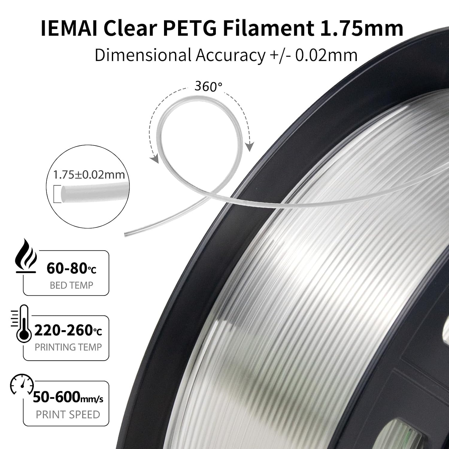 Pla Half Transparent 3D Printe - đánh giá và giá Filament 1.75