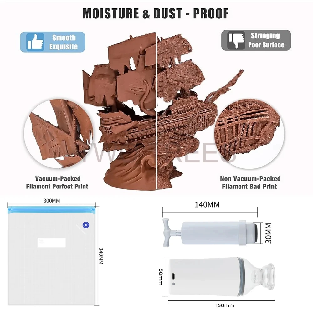 3D Print Vacuum Bag Filament D - đánh giá và giá Tpu Filament