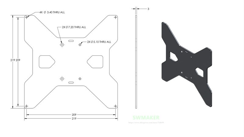 TEVO Tarantula Nhôm Y Xe Ngựa  - đánh giá và giá 3D Printer Stand